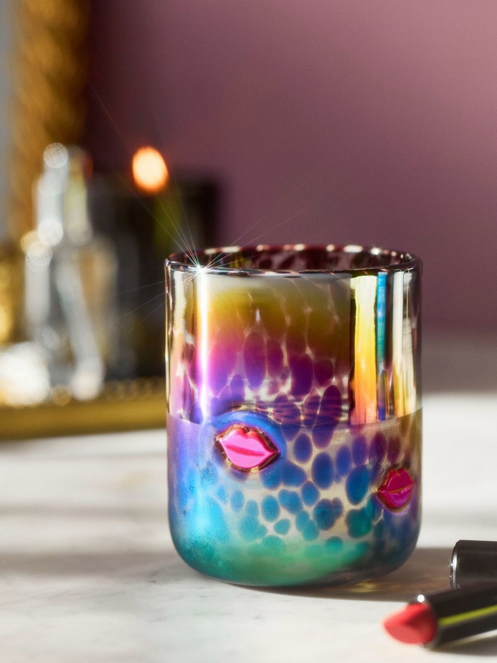 Marquee Red Lips Icon Juice Glass